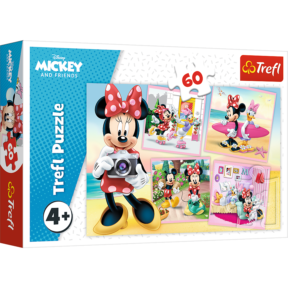 Puzzle 60 dílků roztomilá Minnie Mouse – Disney Trefl