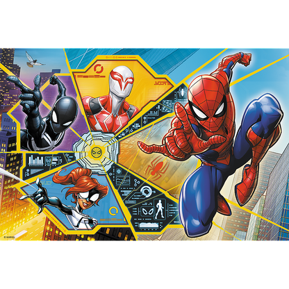 Puzzle 60 dílků Spiderman v síti – Disney Marvel Trefl