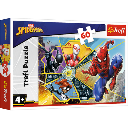 Puzzle 60 dílků Spiderman v síti – Disney Marvel Trefl