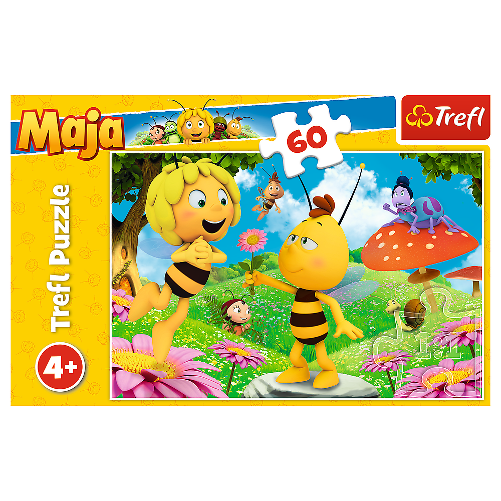 Puzzle 60 dílků Včelka Mája a květinka – Maya the Bee