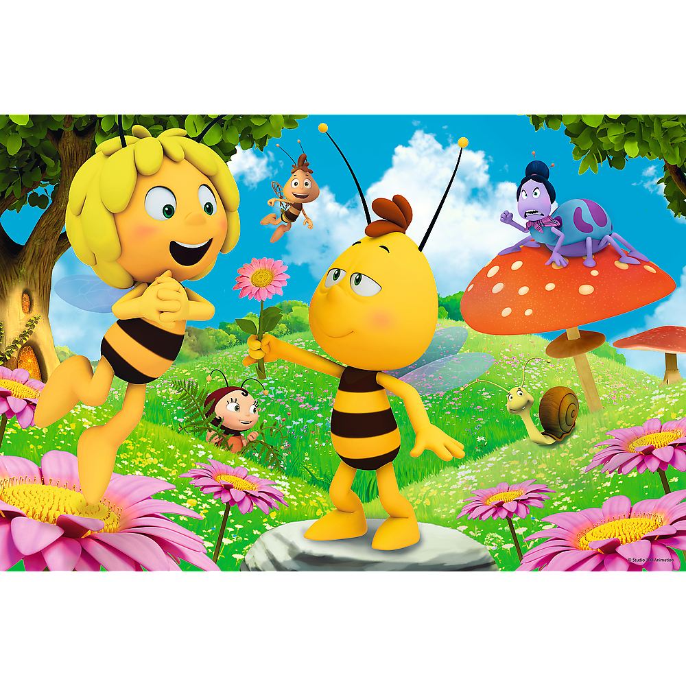 Puzzle 60 dílků Včelka Mája a květinka – Maya the Bee