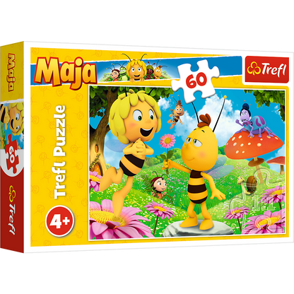 Puzzle 60 dílků Včelka Mája a květinka – Maya the Bee