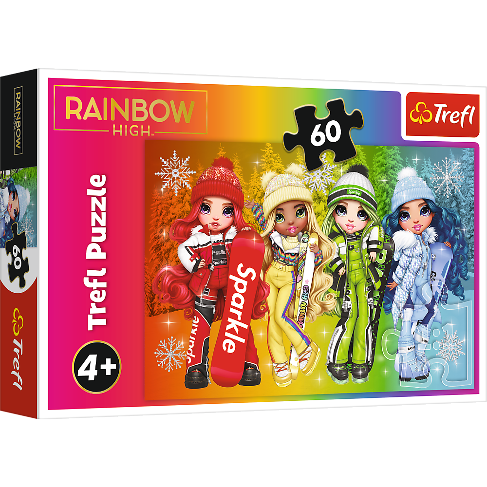 Puzzle 60 dílků Veselé panenky Rainbow High – Trefl 17380