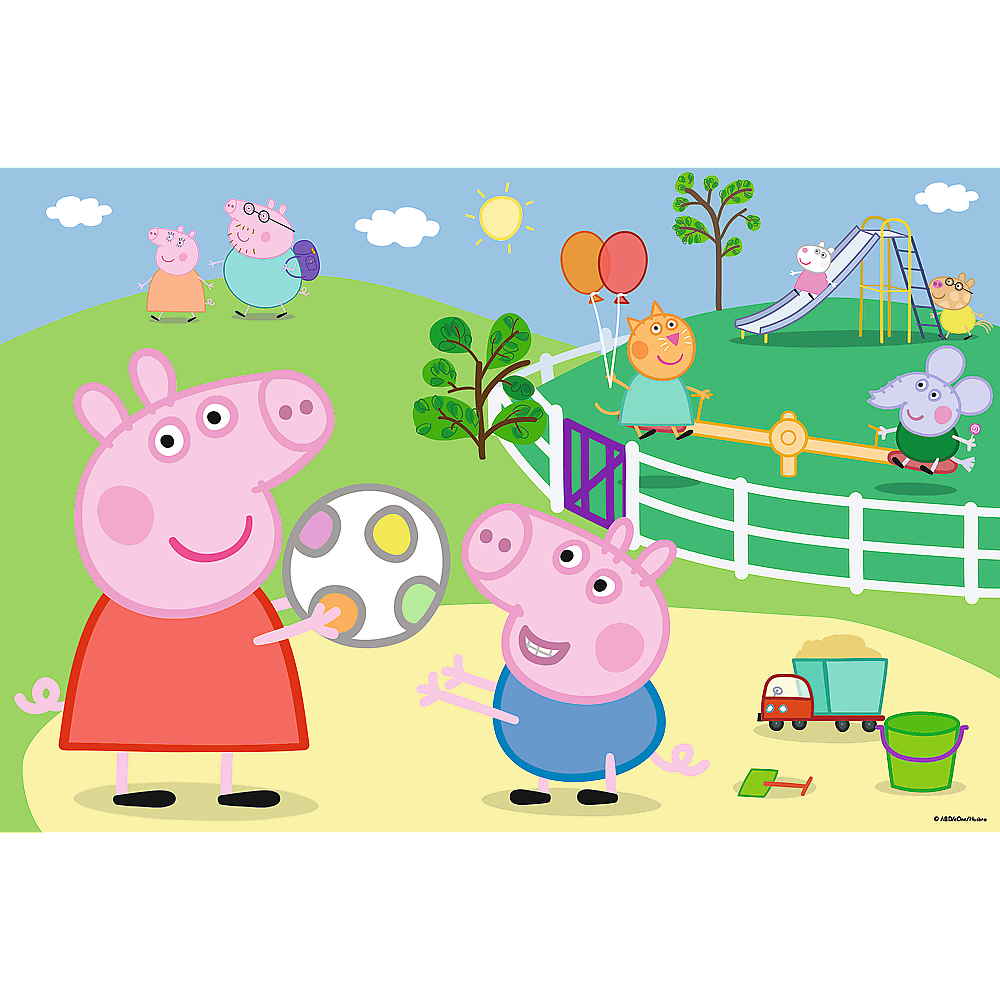 Puzzle 60 dílků Zábava s přáteli – Peppa Pig