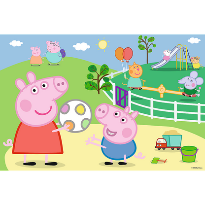 Puzzle 60 dílků Zábava s přáteli – Peppa Pig