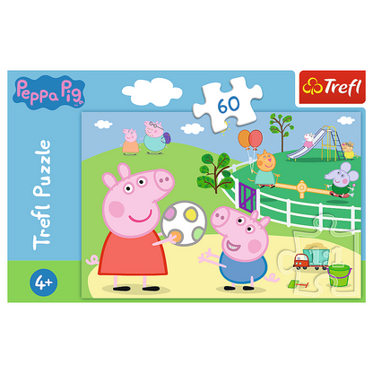 Puzzle 60 dílků Zábava s přáteli – Peppa Pig