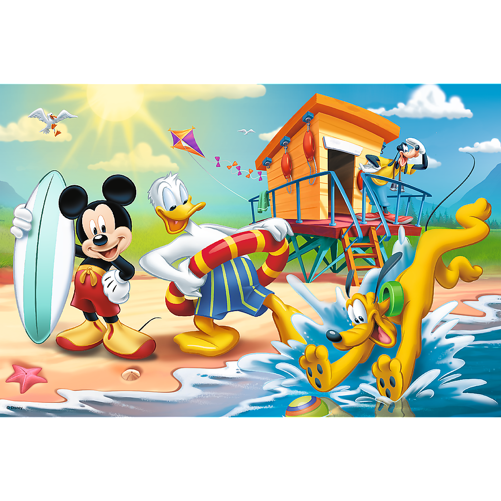 Puzzle 60 dílků Zábavný den Mickeyho a přátel