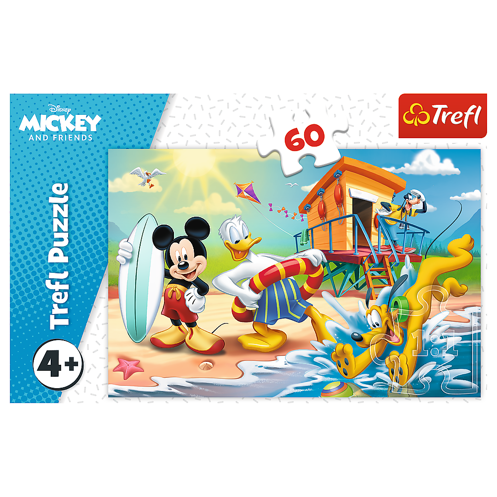 Puzzle 60 dílků Zábavný den Mickeyho a přátel