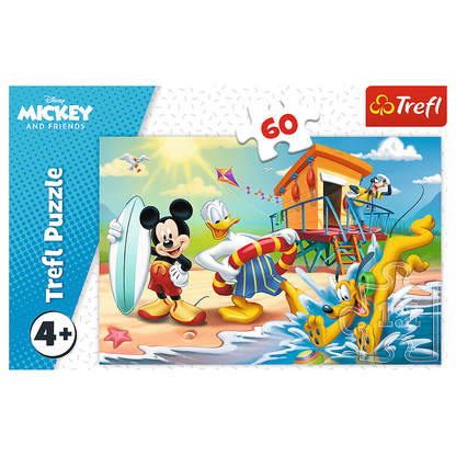 Puzzle 60 dílků Zábavný den Mickeyho a přátel