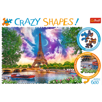Puzzle 600 dílků nepravidelné tvary Nebe nad Paříží