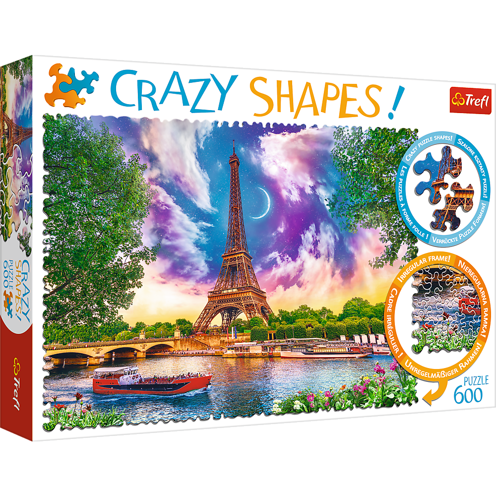 Puzzle 600 dílků nepravidelné tvary Nebe nad Paříží