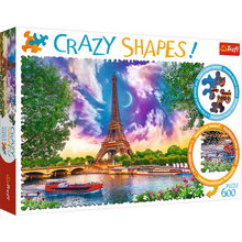 Puzzle 600 dílků nepravidelné tvary Nebe nad Paříží