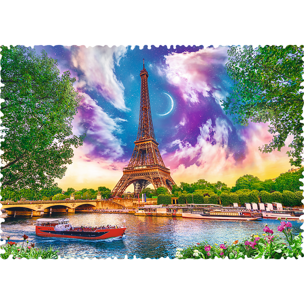 Puzzle 600 dílků nepravidelné tvary Nebe nad Paříží