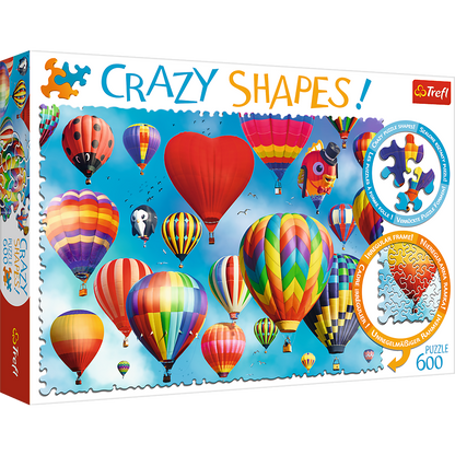 Puzzle 600 dílků netradiční tvar Barevné balóny 680x480mm