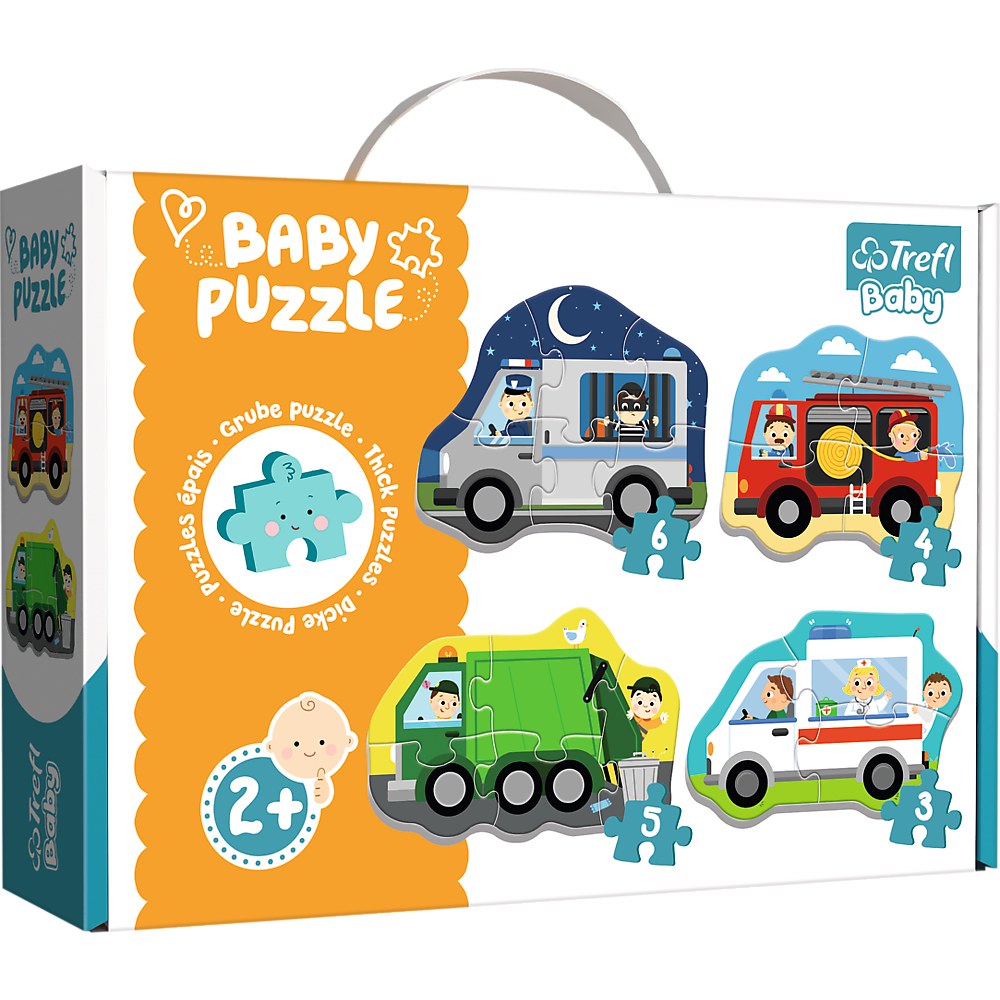 Puzzle Baby Classic dopravní prostředky a povolání – Trefl 36071