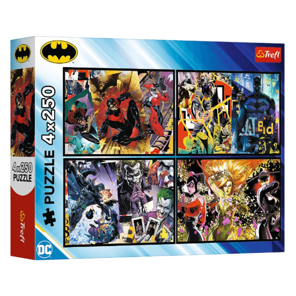 Puzzle Batman v akci 4x250 dílků – Trefl