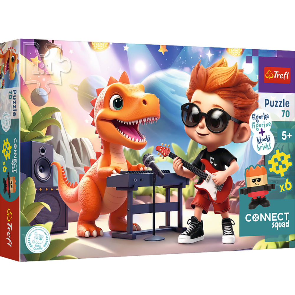Puzzle Connect Joe s figurkou a kostkami 70 dílků – Trefl