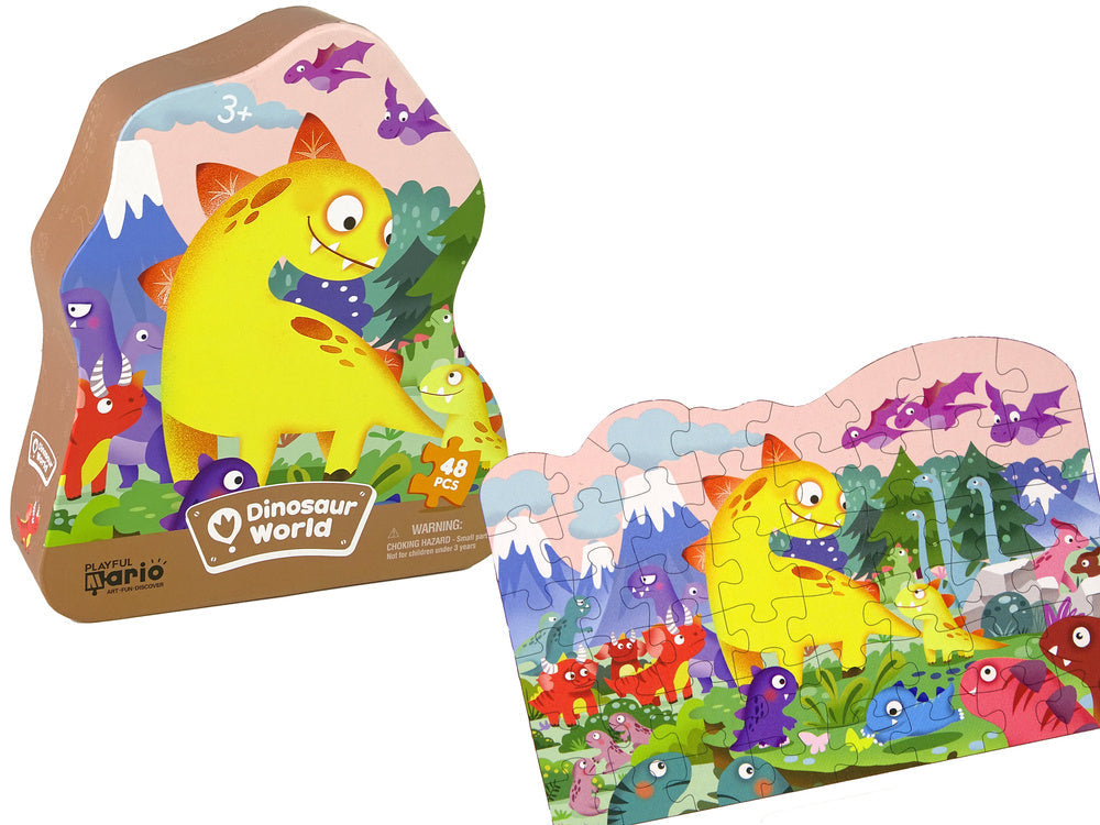 Puzzle dinosauři vulkán 48 dílků 50x34 cm od 3 let