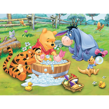 Puzzle Disney Medvídek Pú 30 dílků Prasátkova koupel