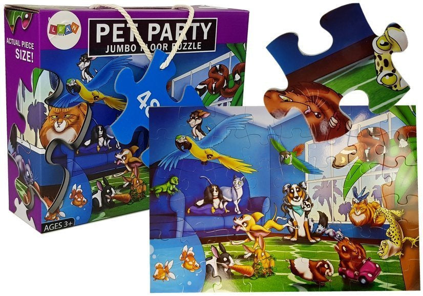 Puzzle domácí zvířátka 48 dílků 92x62 cm pro děti od 3 let