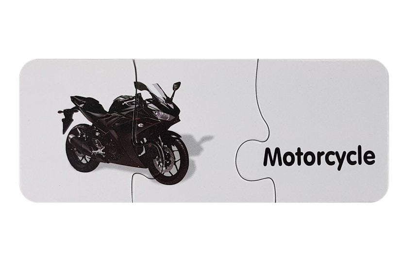 Puzzle dopravní prostředky s anglickými nápisy 10 spojení