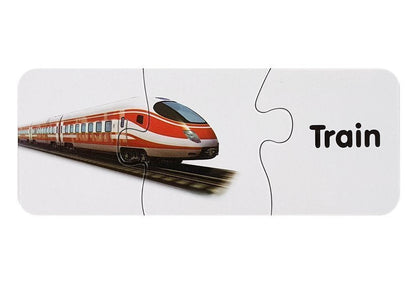 Puzzle dopravní prostředky s anglickými nápisy 10 spojení