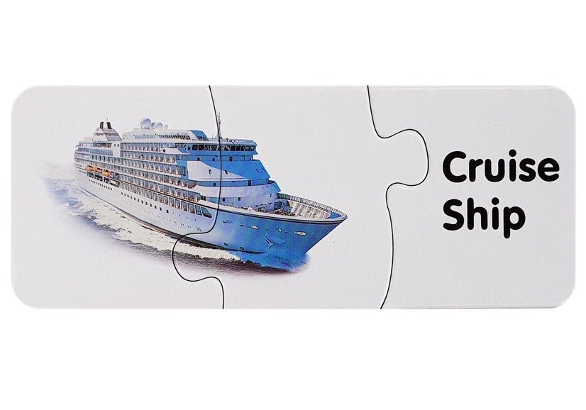 Puzzle dopravní prostředky s anglickými nápisy 10 spojení
