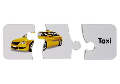 Puzzle dopravní prostředky s anglickými nápisy 10 spojení