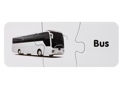 Puzzle dopravní prostředky s anglickými nápisy 10 spojení