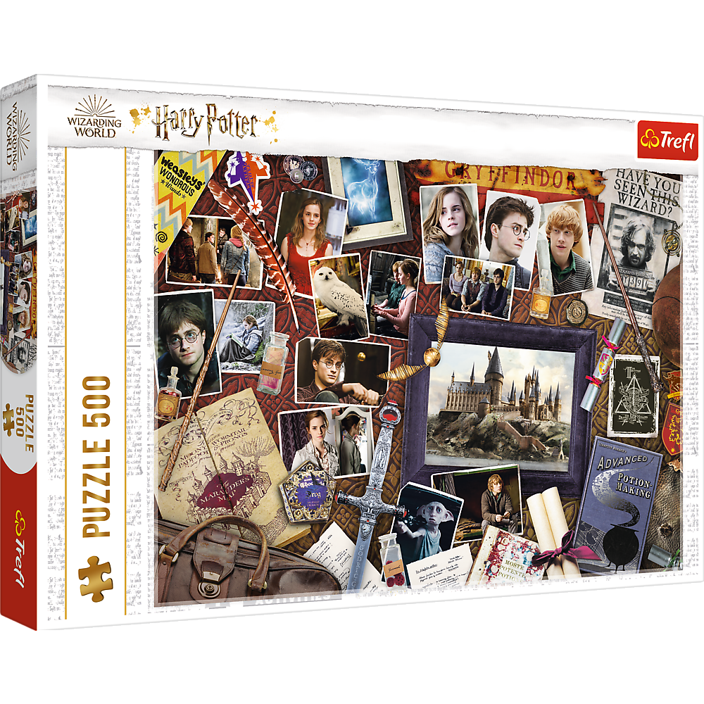 Puzzle Harry Potter 500 dílků Památky z Bradavic – Trefl 37400