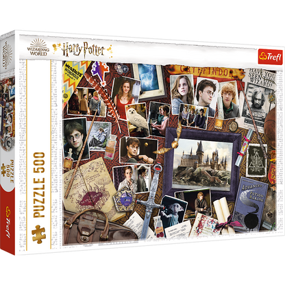 Puzzle Harry Potter 500 dílků Památky z Bradavic – Trefl 37400