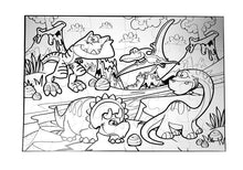 Puzzle k vybarvování s dinosaury a fixy 24 dílků