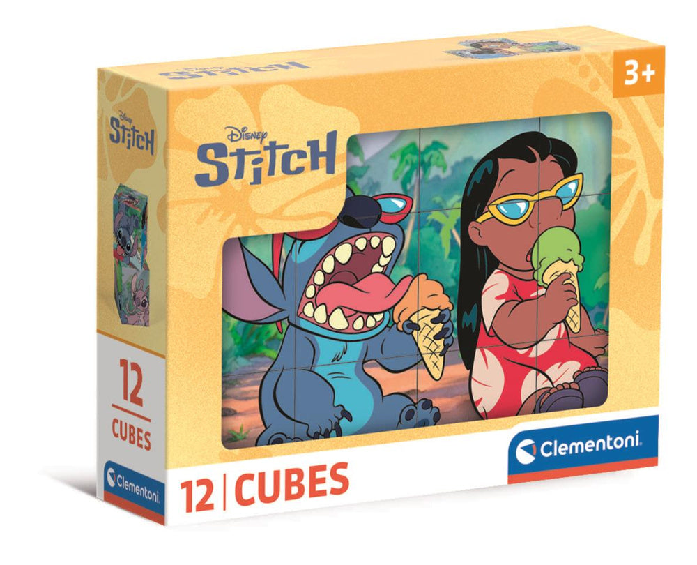 Puzzle kostky 12 ks Disney Stitch – Clementoni