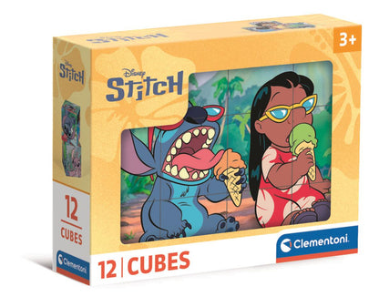 Puzzle kostky 12 ks Disney Stitch – Clementoni