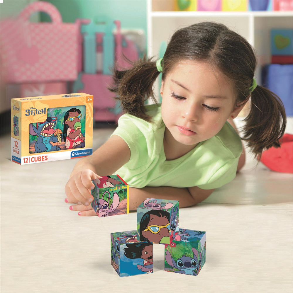 Puzzle kostky 12 ks Disney Stitch – Clementoni