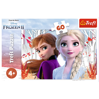 Puzzle Magický svět Anny a Elsy 60 dílků – Trefl