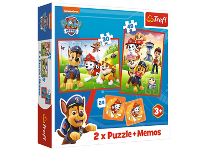 Puzzle + Memos 2v1 Paw Patrol Psi Patrol Psí tým v akci – Trefl