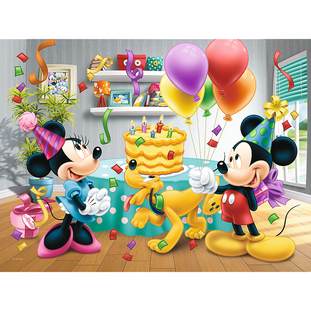Puzzle narozeninový dort Mickey a Minnie 30 dílků – Trefl