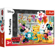 Puzzle narozeninový dort Mickey a Minnie 30 dílků – Trefl