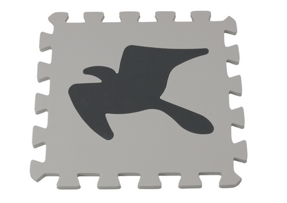 Puzzle pěnová mata edukační kontrastní šedá 28 dílků – EVA