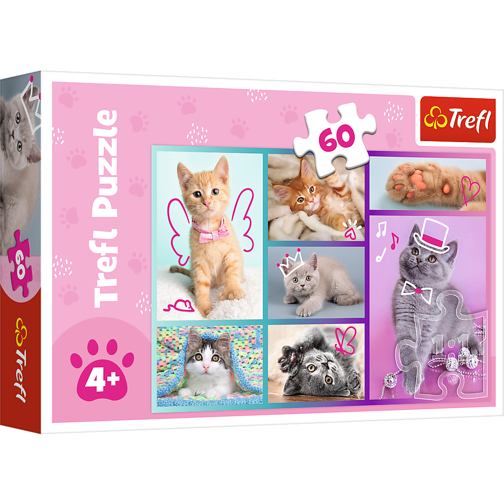 Puzzle Roztomilá koťátka 60 dílků – Trefl 17373