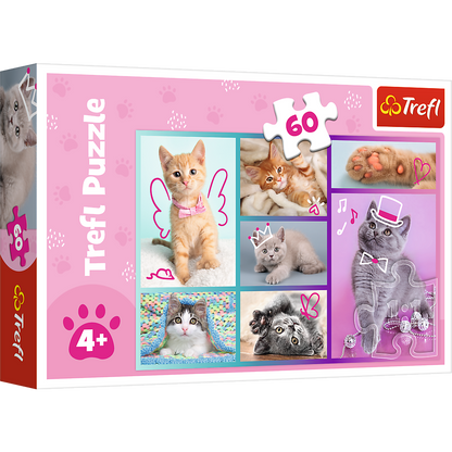 Puzzle Roztomilá koťátka 60 dílků – Trefl 17373
