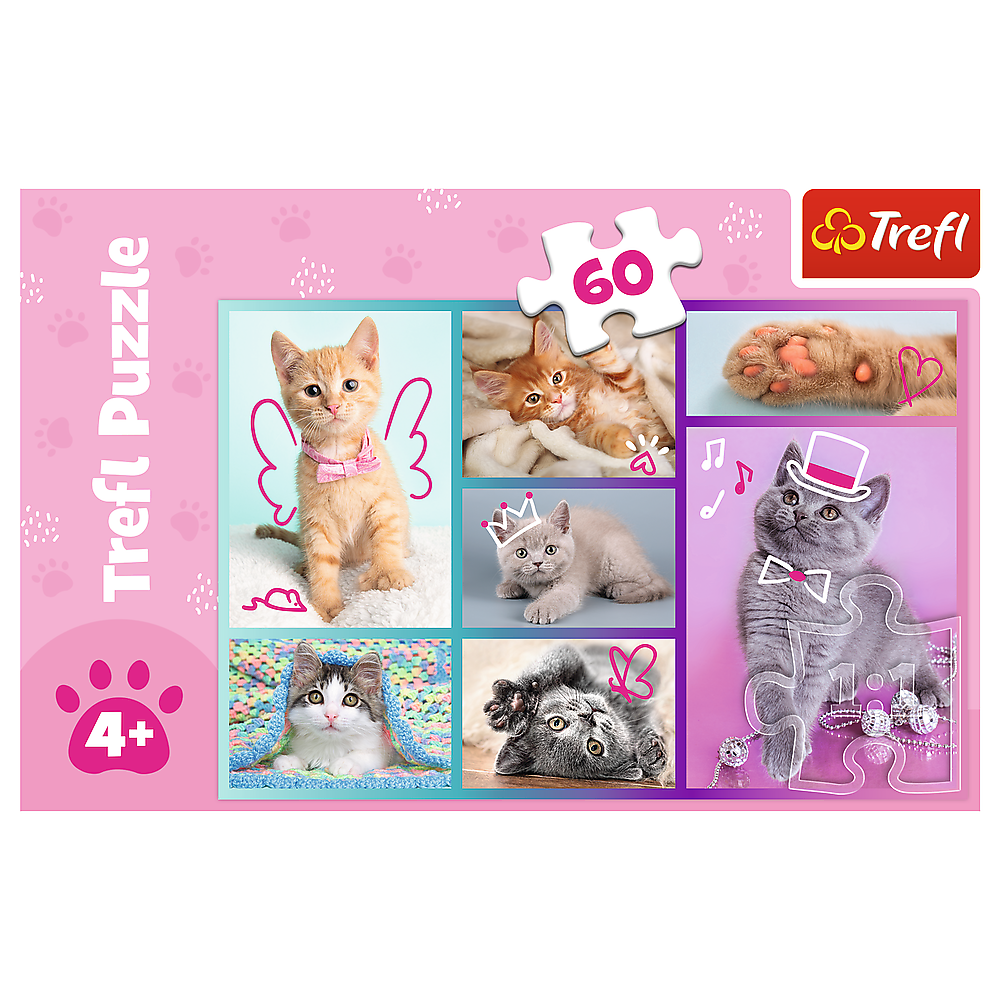 Puzzle Roztomilá koťátka 60 dílků – Trefl 17373