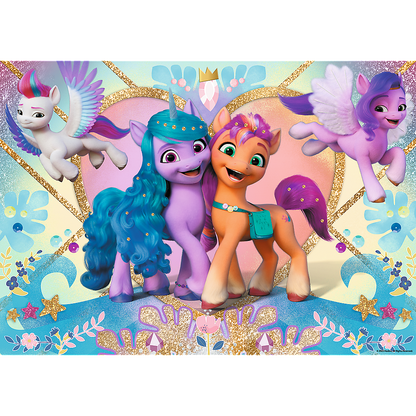 Puzzle s glitry 100 dílků třpytivé poníky – My Little Pony Trefl