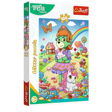 Puzzle Treflikova rodina s glitry 100 dílků – Trefl