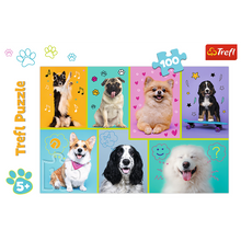 Puzzle Ve světě pejsků 100 dílků – Trefl 16421