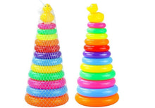 Pyramida z kroužků 40cm vysoká skládačka s kačenkou