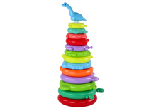 Pyramida žirafa s 13 barevnými kroužky – 43cm | dětská