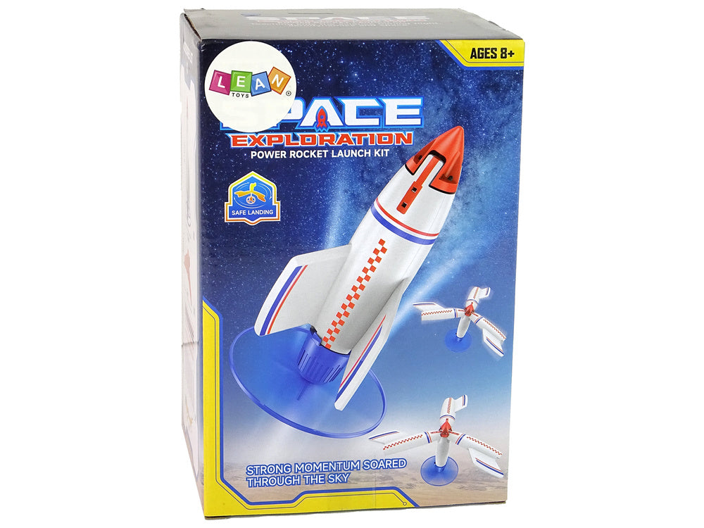 Raketa s odpalovací rampou na dálkové ovládání bílá 21 cm