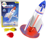 Raketa s odpalovací rampou na dálkové ovládání bílá 21 cm